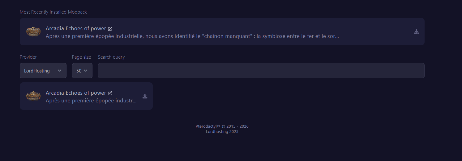 Arcadia Echoes of Power modpack available on LordHosting